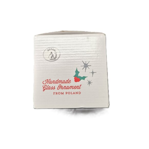 VTG Zorza Mouthblown Glass Ornament – Purple Iridescent 4" Poland Y2K Christmas - Picture 6 of 7